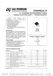 STB60NE03L-10 datasheet pdf SGS Thomson Microelectronics