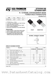 STW5NA100 datasheet pdf SGS Thomson Microelectronics