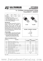 STP3NB60FP datasheet pdf SGS Thomson Microelectronics