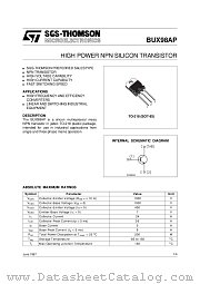 BUX98AP datasheet pdf SGS Thomson Microelectronics