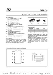 74AC174MTR datasheet pdf SGS Thomson Microelectronics