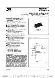 M29W004T datasheet pdf SGS Thomson Microelectronics