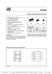 74AC86B datasheet pdf SGS Thomson Microelectronics