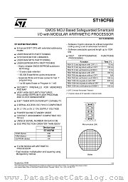 ST19CF68 datasheet pdf SGS Thomson Microelectronics