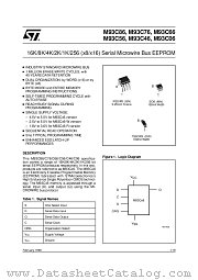 M93C66-W datasheet pdf SGS Thomson Microelectronics