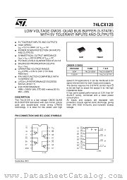 74LCX125M datasheet pdf SGS Thomson Microelectronics