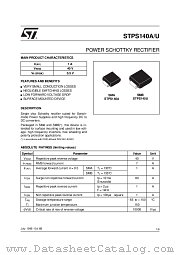 STPS140U datasheet pdf SGS Thomson Microelectronics