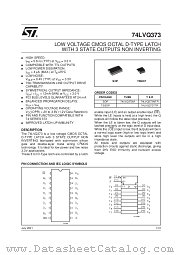 74LVQ373M datasheet pdf SGS Thomson Microelectronics