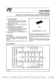 TDA7439DS datasheet pdf SGS Thomson Microelectronics
