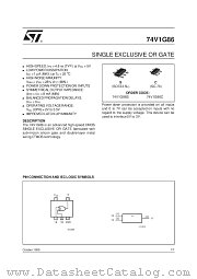 74V1G86 datasheet pdf SGS Thomson Microelectronics