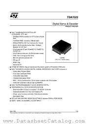 TDA7522 datasheet pdf SGS Thomson Microelectronics