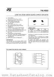 74LVQ32MTR datasheet pdf SGS Thomson Microelectronics