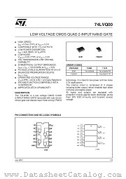 74LVQ00MTR datasheet pdf SGS Thomson Microelectronics