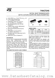 74ACT245MTR datasheet pdf SGS Thomson Microelectronics