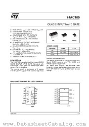 74ACT00B datasheet pdf SGS Thomson Microelectronics