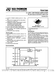 TDA7365 datasheet pdf SGS Thomson Microelectronics