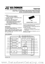 TDA7435D datasheet pdf SGS Thomson Microelectronics
