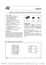 74AC74M datasheet pdf SGS Thomson Microelectronics