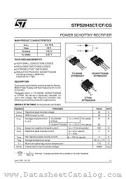 STPS2045CG datasheet pdf SGS Thomson Microelectronics