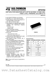 ST72752 datasheet pdf SGS Thomson Microelectronics
