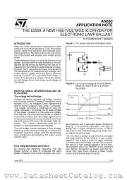 AN880 datasheet pdf SGS Thomson Microelectronics