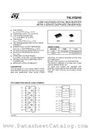 74LVQ240MTR datasheet pdf SGS Thomson Microelectronics