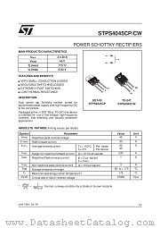 STPS4045CP datasheet pdf SGS Thomson Microelectronics