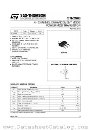 STN2N06 datasheet pdf SGS Thomson Microelectronics