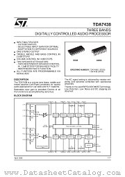 TDA7438D datasheet pdf SGS Thomson Microelectronics