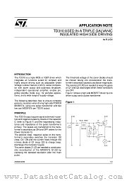 AN856 datasheet pdf SGS Thomson Microelectronics