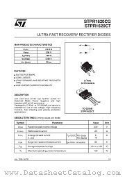 STPR1620CG datasheet pdf SGS Thomson Microelectronics