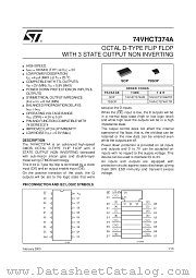 74VHCT374A datasheet pdf SGS Thomson Microelectronics