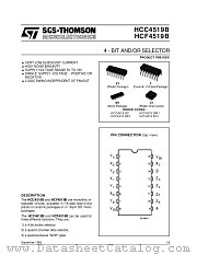 HCC4519B datasheet pdf SGS Thomson Microelectronics