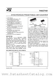 74ACT161 datasheet pdf SGS Thomson Microelectronics