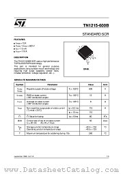 TN1215-600B datasheet pdf SGS Thomson Microelectronics