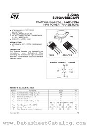 BU508AFI datasheet pdf SGS Thomson Microelectronics