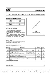 BYW100-200 datasheet pdf SGS Thomson Microelectronics