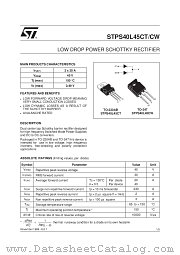 STPS40L45CT datasheet pdf SGS Thomson Microelectronics