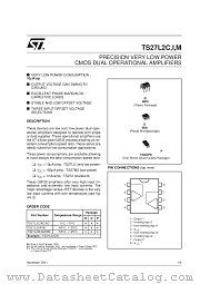 TS27L2ACDT datasheet pdf SGS Thomson Microelectronics