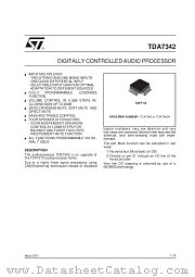 TDA7342 datasheet pdf SGS Thomson Microelectronics