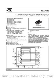 TDA7386 datasheet pdf SGS Thomson Microelectronics