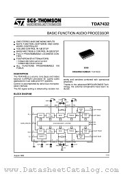 TDA7432D datasheet pdf SGS Thomson Microelectronics