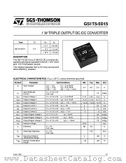 GS1T5-5D15 datasheet pdf SGS Thomson Microelectronics
