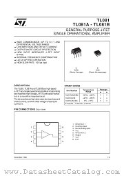 TL081B datasheet pdf SGS Thomson Microelectronics