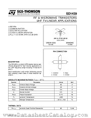 SD1439 datasheet pdf SGS Thomson Microelectronics