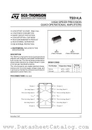 TS514A datasheet pdf SGS Thomson Microelectronics