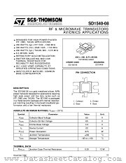 SD1540-08 datasheet pdf SGS Thomson Microelectronics