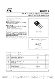 THD277HI datasheet pdf SGS Thomson Microelectronics