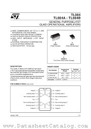 TL084B datasheet pdf SGS Thomson Microelectronics