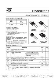 STPS1545FP datasheet pdf SGS Thomson Microelectronics